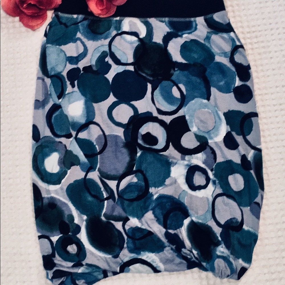 Simply Vera Abstract Print Bubble Midi Skirt SZ XS
